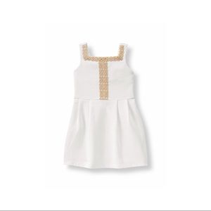 • JANIE & JACK WHITE EMBROIDERED PONTE DRESS 4 •
